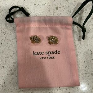 Kate Spade Gold-Tone Shell Studs